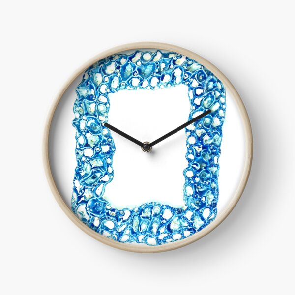 Blue Coral Reef Inspired Ceramic Sculpture Made In Melbourne Australia Clock