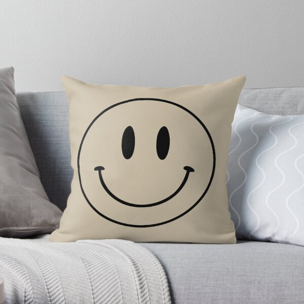 Pink Plushie Emoji Smile Face Pillow 2-sided Happy Face Sad Face Pillow  Cute Bed Pillow Kids Throw Pillow Preppy Room Kids Gift for Teens 