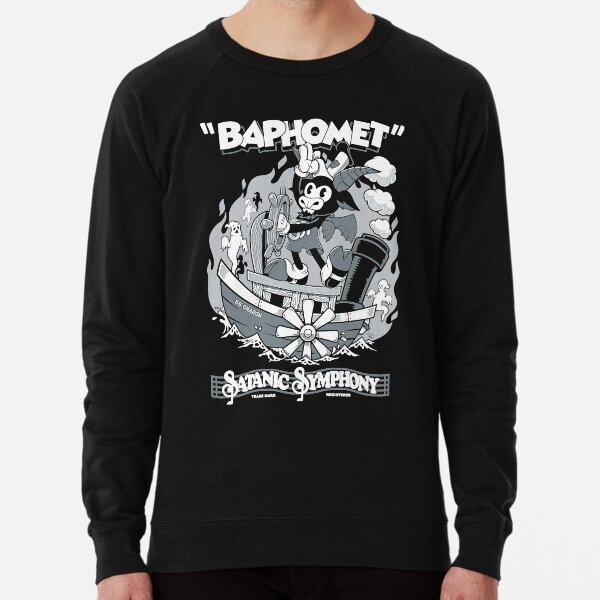 Vintage cartoon Baphomet - Steamboat Baphy - Occult - Satanic Symphony Lightweight Sweatshirt