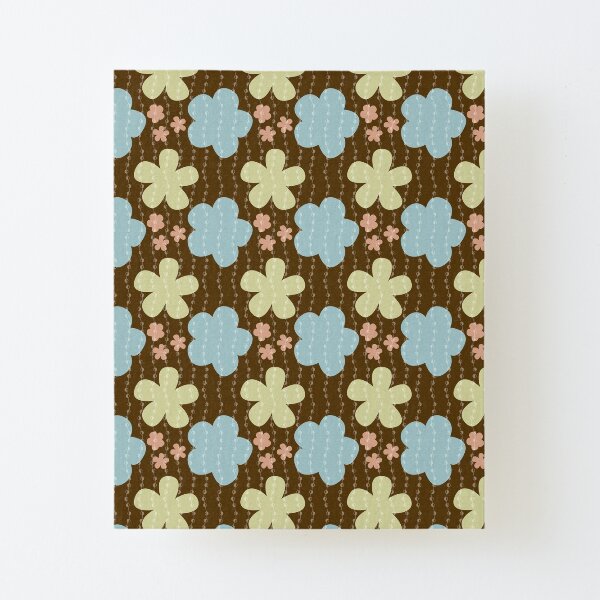 Flower Power Pattern Canvas Mounted Print