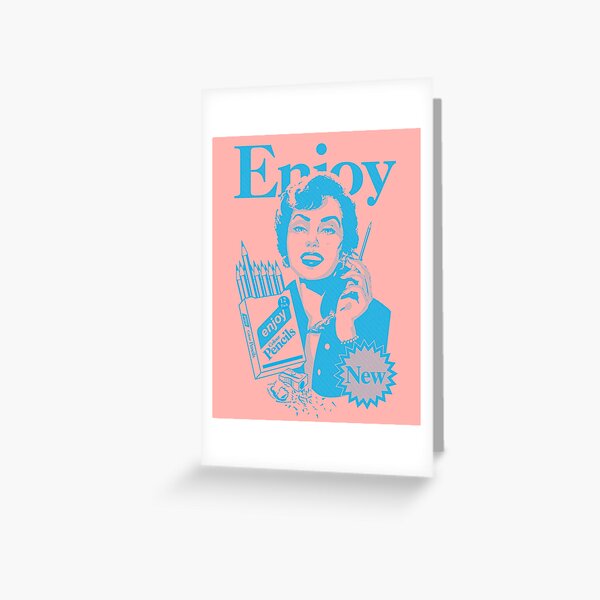 Enjoy Colour Pencils | Cyan Greeting Card