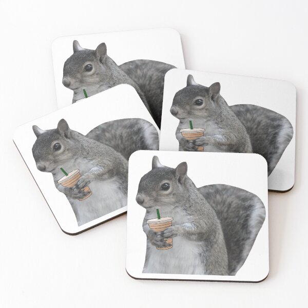 Item preview, Squirrel drinking iced coffee designed and sold by fernyias.