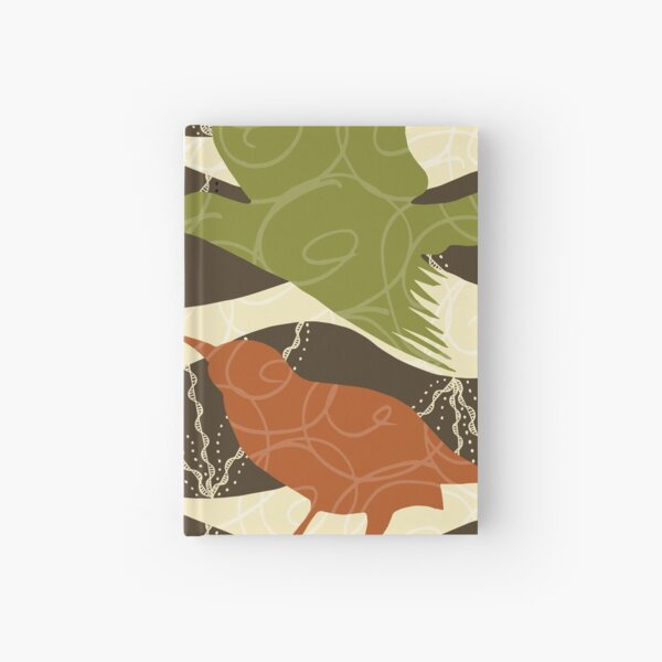 Colorful Birds and Doodles Hardcover Journal
