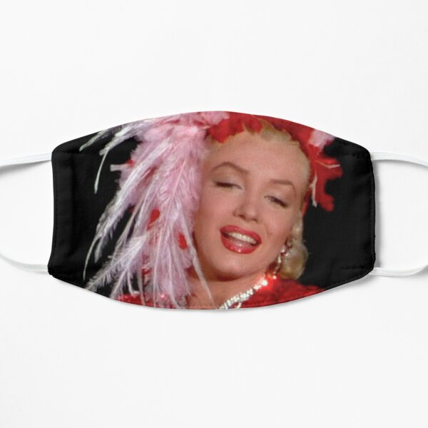 MARILYN MONROE: Beauty in Red Feathers Print Flat Mask