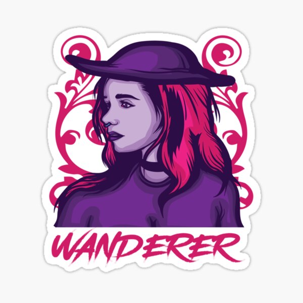 Wanderer sthetische Pastell Gothic Geschenk Sticker