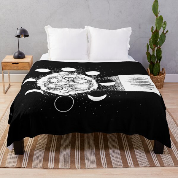 Item preview, Iconogram Moon Phases Design White on Black designed and sold by alive-breathing.