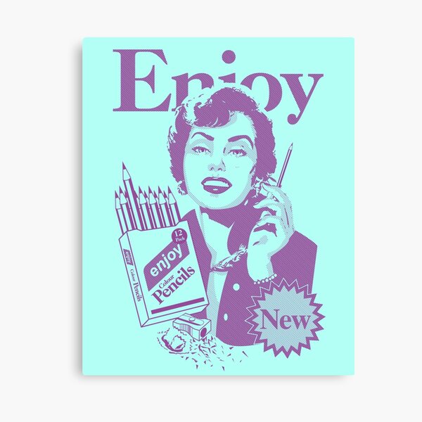 Enjoy Colour Pencils | Violet Canvas Print