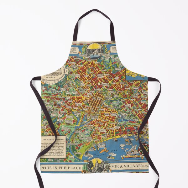 Item preview, 1934 Vintage pictorial map of Melbourne designed and sold by Gin Neko.