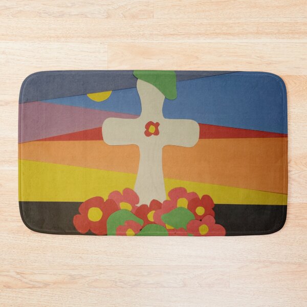 Item preview, Colourful Remembrance Day Soldier's Cross Red Poppies with Yellow Moon designed and sold by GiftsNPatterns.