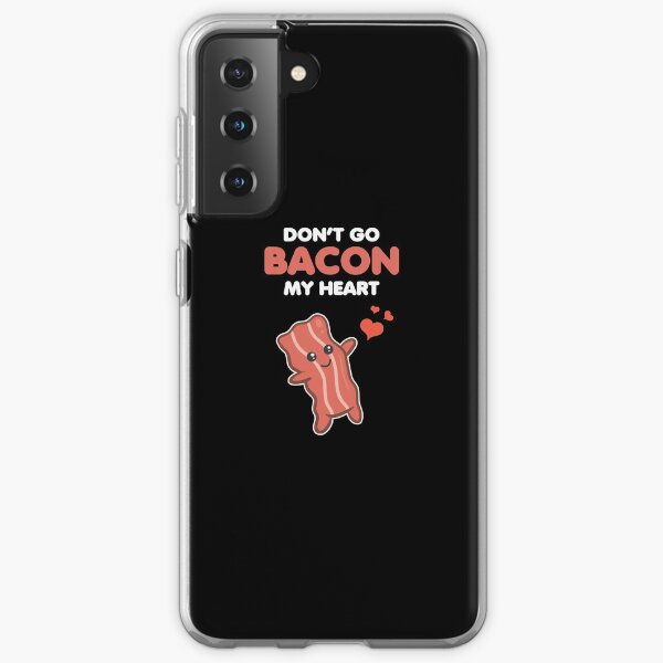 Matching Couple Funny Bacon My Heart Romantic Pun Samsung Galaxy Soft Case