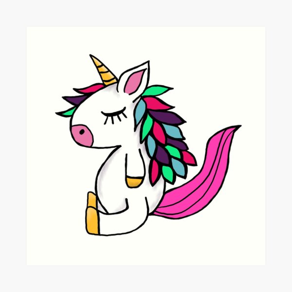 Lil Critters: Roxy The Unicorn Art Print