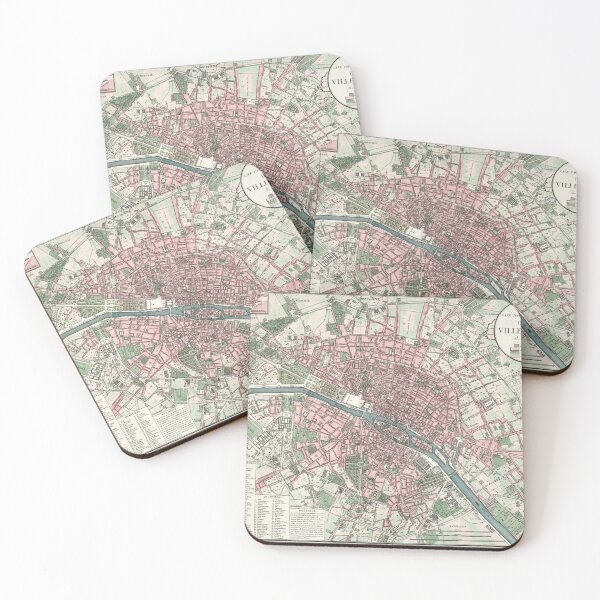 Item preview, 1821 Vintage Map of Paris France designed and sold by Gin  Neko.