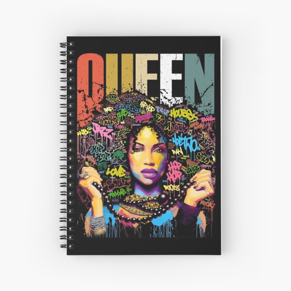 Queen , Black Women Strong, Black Girl, Melanin , Black Queen , black girl art, Afro women , Brown Sugar Spiral Notebook