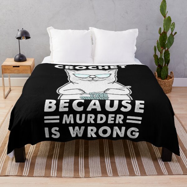 Item preview, Cat Funny Crochet because murder is wrong designed and sold by MichaelDichiera.