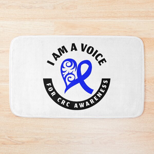 Item preview, Colon Cancer Blue Ribbon CRC Awareness Heart Support Voice design designed and sold by CreatedByHeidi.