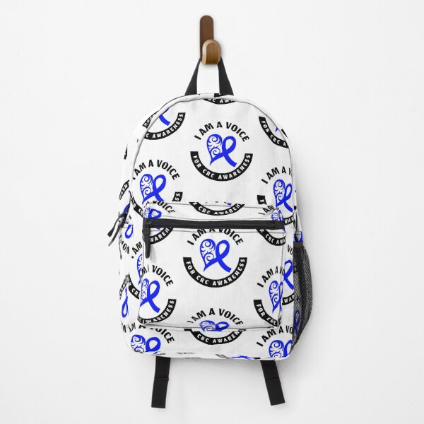 Item preview, Colon Cancer Blue Ribbon CRC Awareness Heart Support Voice design designed and sold by CreatedByHeidi.