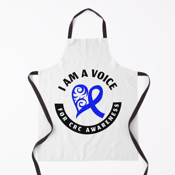 Item preview, Colon Cancer Blue Ribbon CRC Awareness Heart Support Voice design designed and sold by CreatedByHeidi.