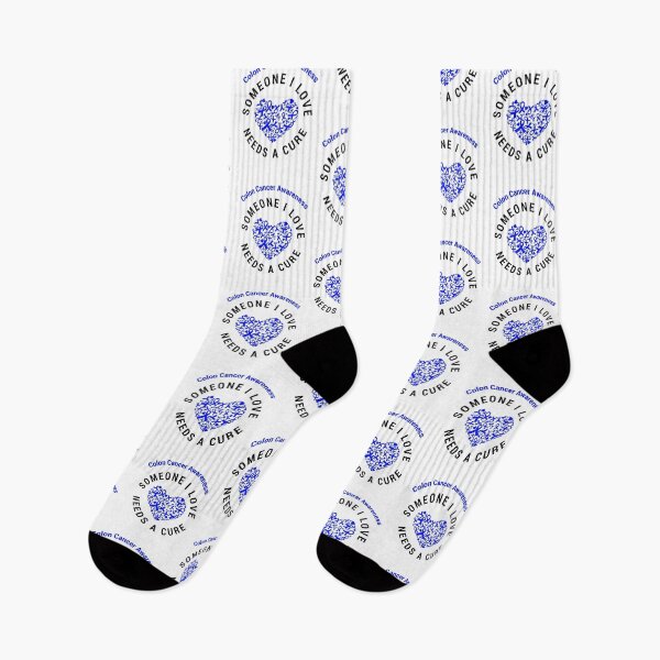 Item preview, Colorectal Cancer Blue Ribbon Awareness Heart Support Cure design designed and sold by CreatedByHeidi.
