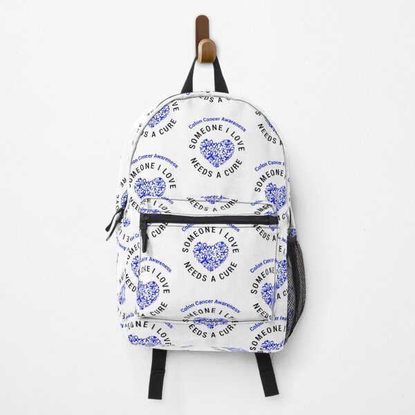 Item preview, Colorectal Cancer Blue Ribbon Awareness Heart Support Cure design designed and sold by CreatedByHeidi.