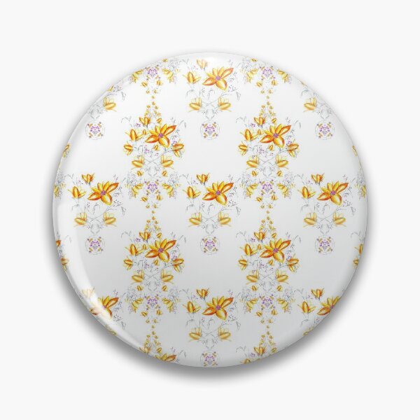 Item preview, Flowers - cascade - yellow, orange, purple on white 3 designed and sold by WzoryOzdobne.