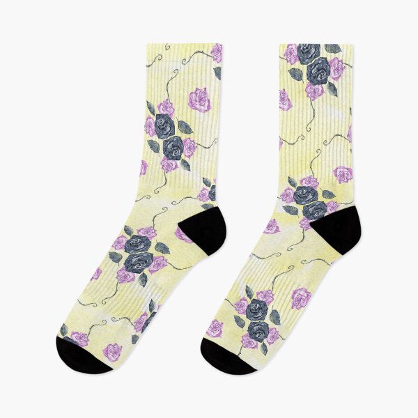 Item preview, Elegant Black & Pink Rose Pattern designed and sold by adortopia.