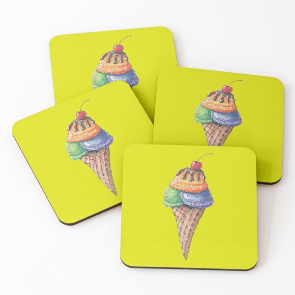 Item preview, ice cream cone with a cherry on top designed and sold by winds-of-nefeli.