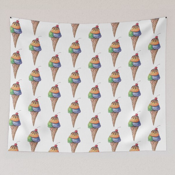 Item preview, ice cream cone with a cherry on top designed and sold by winds-of-nefeli.