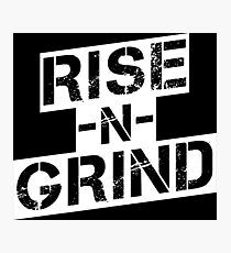 Rise n Grind - White Photographic Print