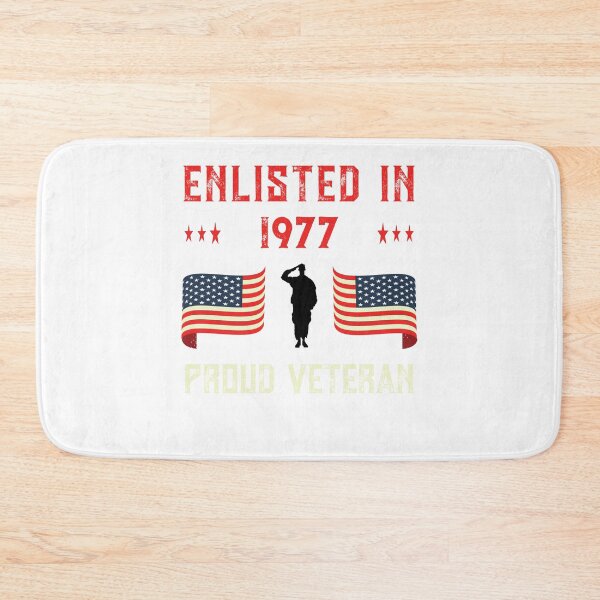 Item preview, Veteran Enlisted 1977 Quote Proud Vet American Flag Served design designed and sold by CreatedByHeidi.