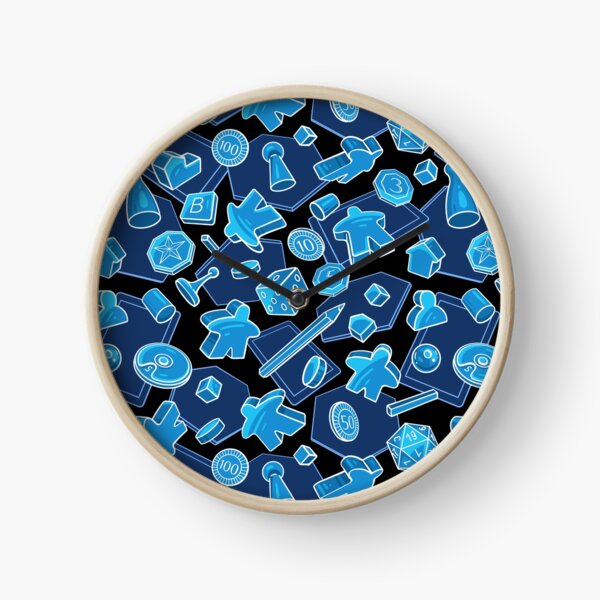 Tabletop Board Game Madness (Blue) Clock