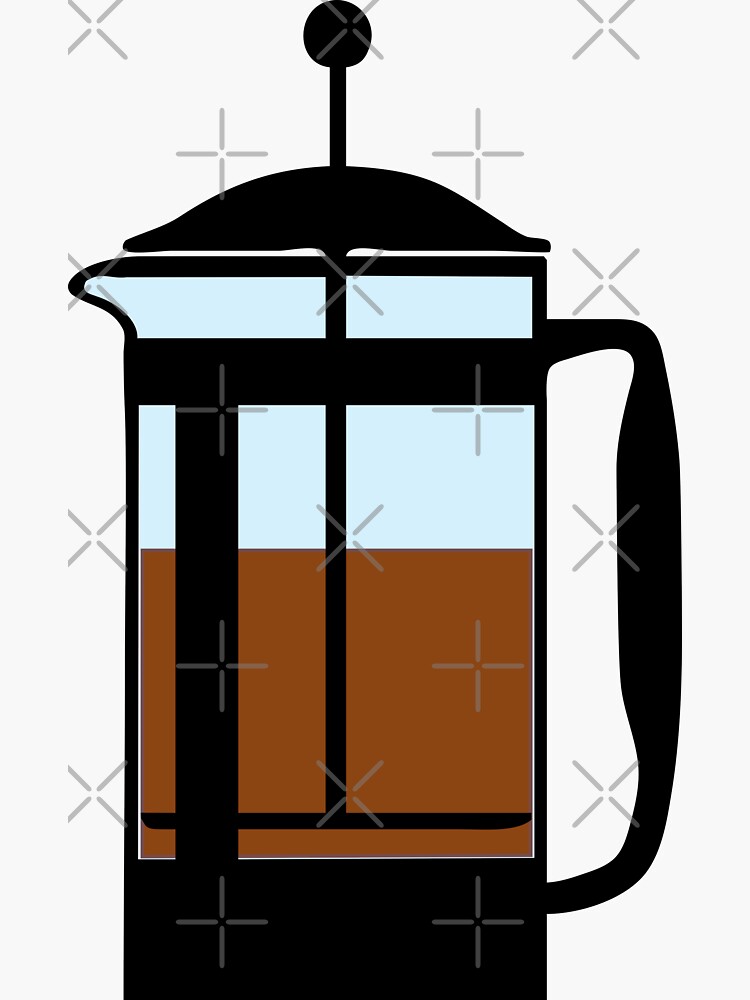 French Press Sticker for Sale by Bruno Ueno