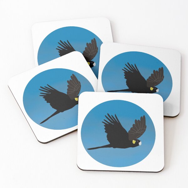 Item preview, Black cockatoo in flight designed and sold by Old Friends Pet Portraits.
