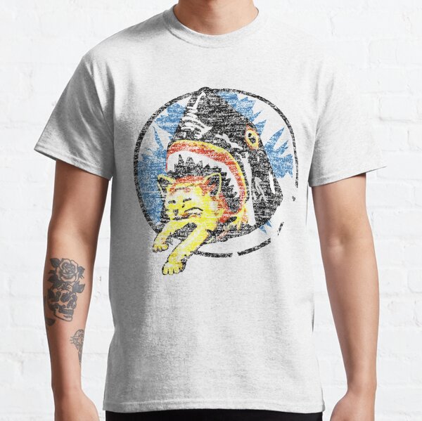 Shark eating best sale cat shirt