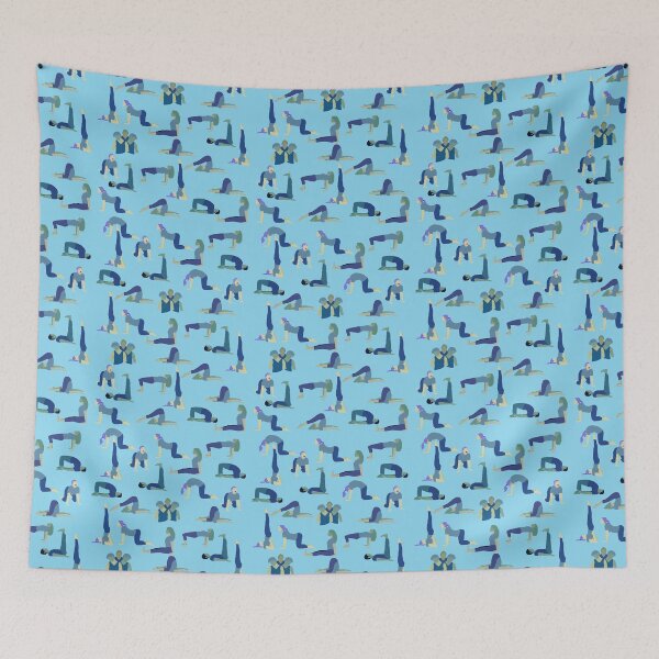 Item preview, Yoga poses for Throat Chakra Visuddha by YogaMap/YogicFoods - BLUE designed and sold by YogicFoods YogaMap.