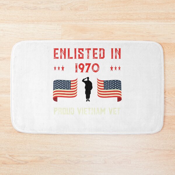 Item preview, Vietnam Veteran Enlisted 1970 Quote War Proud American Flag design designed and sold by CreatedByHeidi.