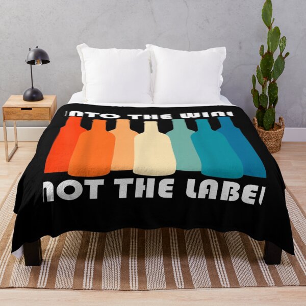 Item preview, Into the Wine Not the Label Retro Rainbow designed and sold by JohnnyFranklin.