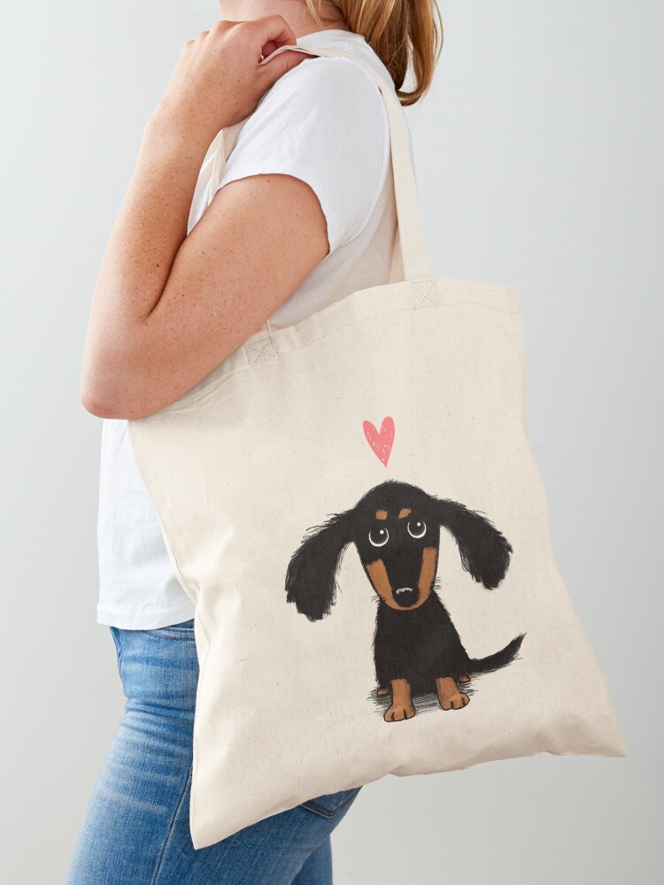 Dachshund Canvas Tote Bag - Swirl Dachshund Canvas Tote Bag - Swirl