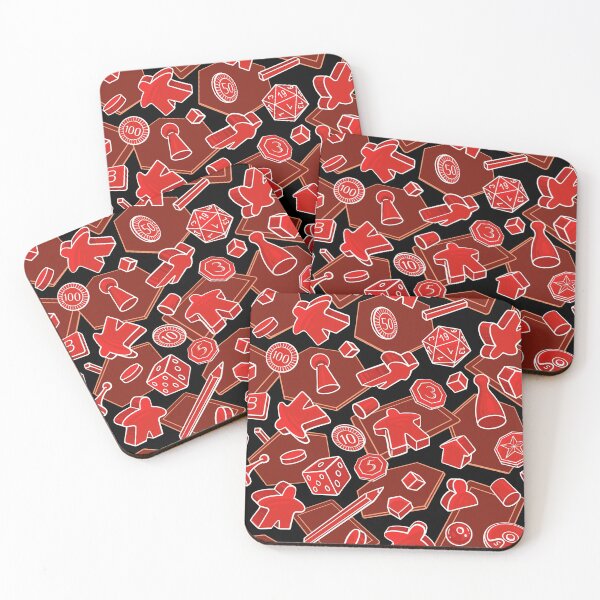 Item preview, Tabletop Board Game Pieces Pattern (Red) designed and sold by MaratusFunk.