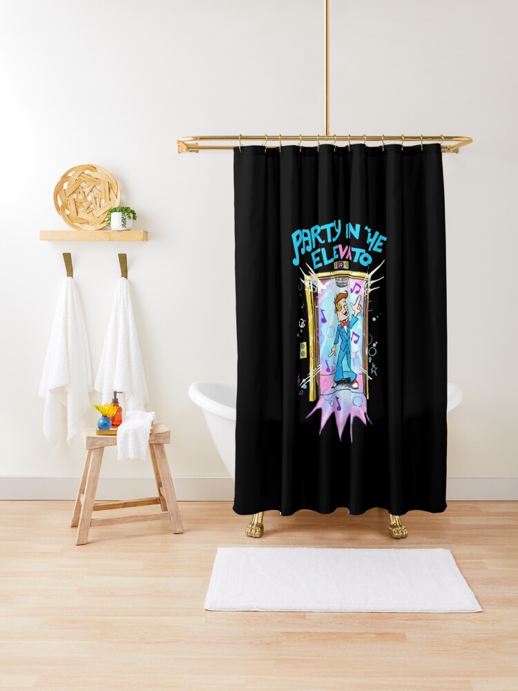 Fgteev Party In The Elevator Kids Shower Curtain By Dankfutura Redbubble - roblox gross elevator