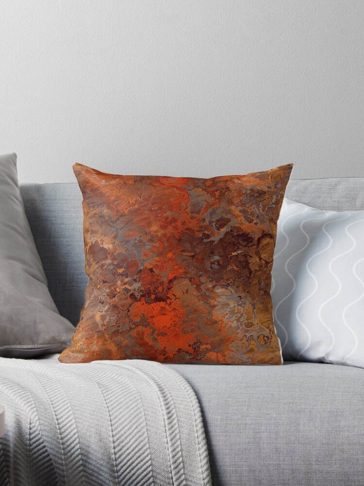 Rust and gold throw 2024 pillows