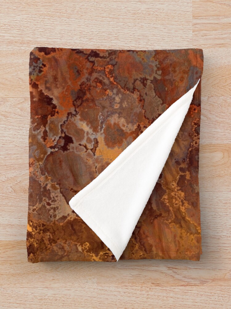 Alternate view of Gold and Rust Throw Blanket