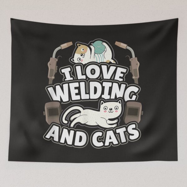 Item preview, I Love Welding And Cats Cute Feline Kitty designed and sold by GeniusDesignArt.