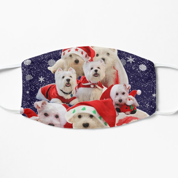 Westie Christmas tree dog pajamas Mask