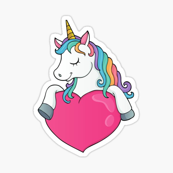 Valeria Personalized Cute Unicorn Heart