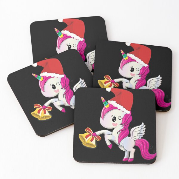 Item preview, Cute kawaii Santa unicorn for Merry Christmas designed and sold by Boss  Bubble.