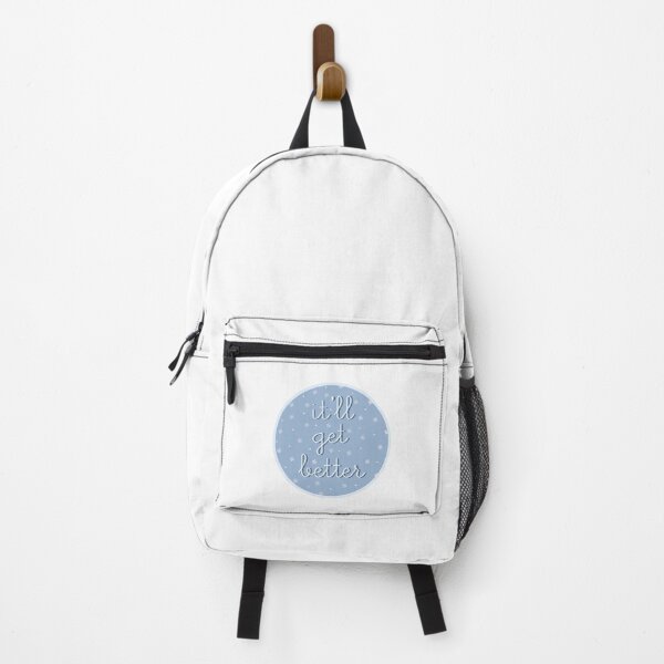 Item preview, It’ll get better blue patterned quote designed and sold by Christiana Nicole.