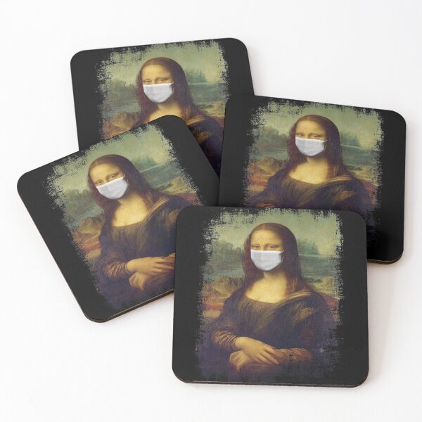 Item preview, Retro Vintage Mona Lisa With Mask designed and sold by DavisHasari.