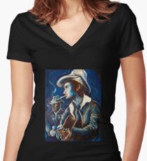 Townes Van Zandt Blues Shirt mit V-Ausschnitt