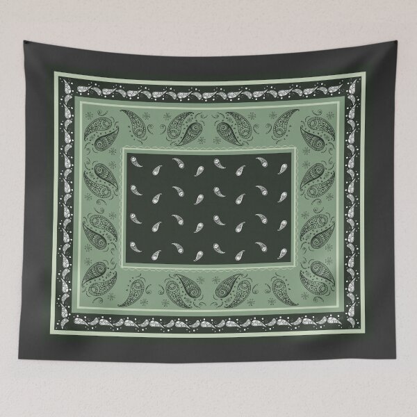 Item preview, Paisley Bandana Green designed and sold by bohefy.
