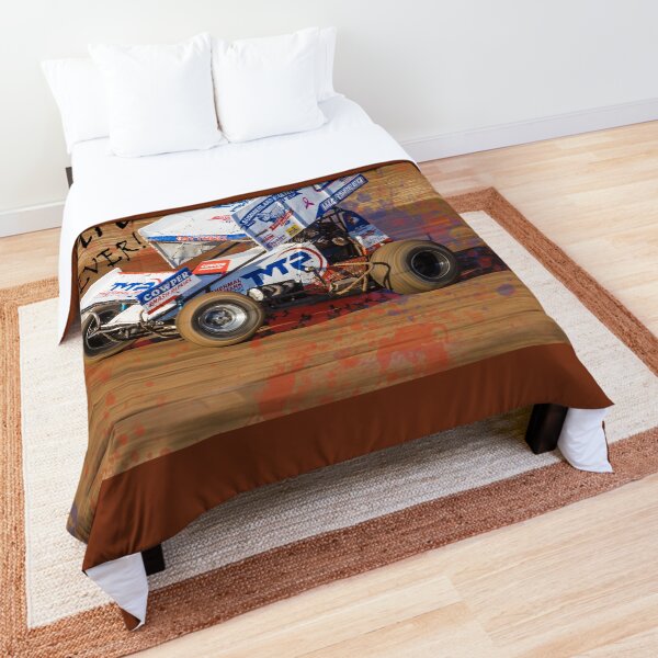 Sprint car fever! Dirt track fever bites all speedway fans no matter the class! Comforter